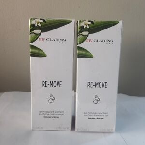 2 NIB Clarins Re-Move cleansing gel.